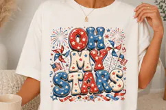 Oh My Stars Patriotic of July Sublimation SVG Product Image 1