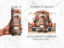 Valentine&#039;s Day Gnomes with Truck Tumbler Wrap 20oz PNG Product Image 3