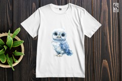 Cute Blue Owl Clipart Sublimation PNG Product Image 3