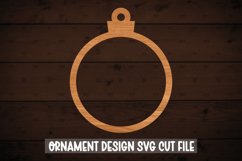 Round Ornament Laser cut SVG, Christmas SVG Product Image 1