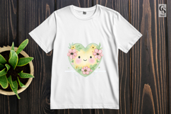 Cute Floral Heart Illustration Clipart Sublimation PNG Product Image 2
