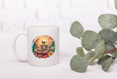 Gothic Skull Illustration PNG, Boho Flowers Illustration Product Image 3