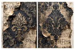 Black, Grunge, Paper, Shabby Chic, Papers, Junk Journal Product Image 3