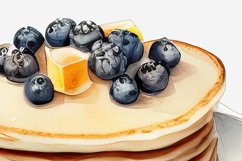 Pancakes with a Blackberries and Raspberries Clipart Product Image 3