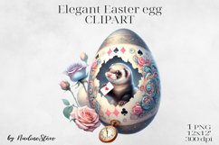Elegant Easter egg Clipart BUNDLE PNG. Product Image 5