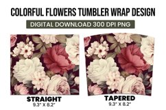 Colorful Flower Tumbler Warp Design Product Image 3