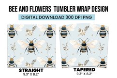 Bee And Flower Tumbler Wrap Design Product Image 3