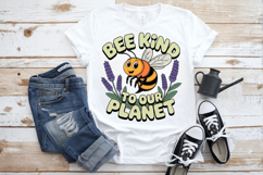 Bee kind to our planet PNG Sublimation | Earth Day PNG Desig Product Image 3