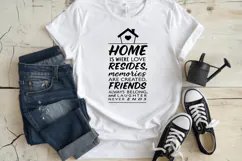 Home is where love resides Family Quotes SVG Design Product Image 3