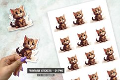 Cute cat sticker, funny cat sticker png Product Image 1