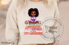 Bride afro american Chibi PNG Bridal Shower stack of Books Product Image 4