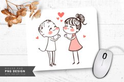 XOXO Hugs and Kisses Mouse Pad PNG Design Product Image 1