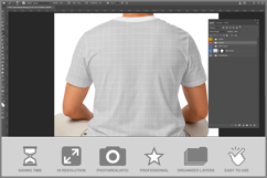 T-shirt Seated Model Product Image 2