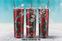 Stained Glass Tumbler Sublimation Design PNG Product Image 3