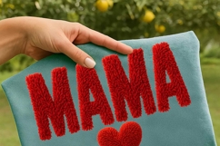 Latch Hook Yarn Faux Embroidery Mama PNG Crochet Valentine Product Image 4