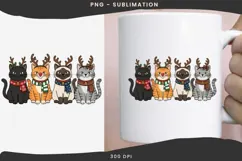 Cute Christmas cats png design for T-shirts Product Image 3