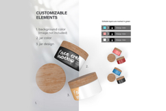 Plastic Jars With Wooden Lids - PSD Mockup Product Image 3