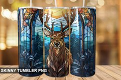 Stained Glass Christmas Deer PNG Tumbler Design Product Image 1