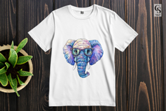 Elephant With Glasses Clipart Sublimation PNG Product Image 3