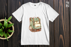 Watercolor Hiking Backpack Clipart Sublimation PNG Product Image 2