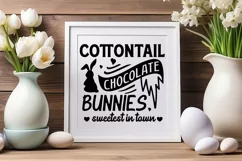 Cottontail chocolate bunnies sweetest in town SVG Product Image 3