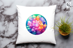 Vibrant crystal flower Clipart Sublimation PNG Product Image 3