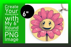 Vintage Floral Marvel: Retro Round Designs Sublimation PNG Product Image 1