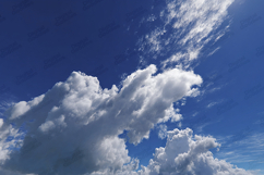 Bright Blue Sky Background with Fluffy White Clouds Product Image 1