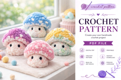 No Sew Mushroom Amigurumi Crochet Pattern PDF Product Image 4