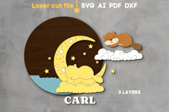 Beaver Baby Name Sign SVG laser cut file for Glowforge Product Image 3