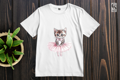 Ballerina Cat Clipart Sublimation PNG Product Image 3