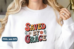 Saved by grace Christian PNG design Product Image 3