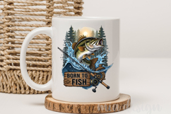 Born to Fish PNG, Largemouth Bass Fishing Sublimation Product Image 3