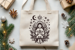 Gothic Christmas Angel SVG | Mystical Witchy Holiday Design Product Image 3