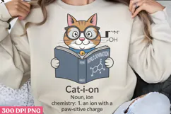 Cat-ion PNG,Chemistry Sublimation PNG Product Image 1