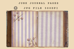 Lavender stripes Junk journal Pages Shabby chic paper Product Image 3