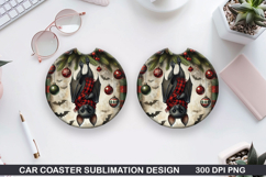 Bat Hanging Car Coaster Sublimation| Christmas Coaster PNG Product Image 1