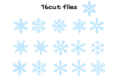 Winter Snowflake SVG Bundle | Layered Christmas Snowflakes Product Image 3