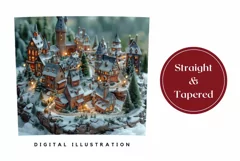 3D Christmas Tumbler Wrap, 3D Winter Tumbler Template Product Image 3