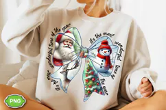 It's The Most Wonderful Time Of The Year PNG, Christmas Bow Product Image 4