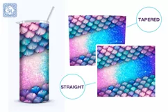 3 Mermaid 20 oz Skinny Tumbler Wrap Sublimations Product Image 4