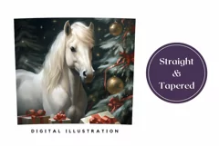 Christmas Horse Tumbler Wrap, Christmas Tree Tumbler Design Product Image 3