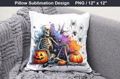 halloween Skeleton - Halloween pillow Sublimation Design Product Image 4