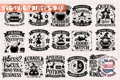 Halloween Sarcasm Witch Bundle 30 Designs SVG PNG Funny Product Image 3