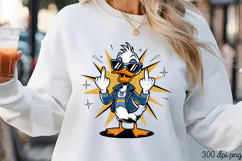 Duck flipping off PNG, Animal Funny Quotes Sublimation PNG Product Image 3