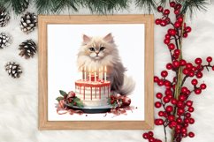 Pets Love Christmas Watercolor Clipart, Christmas PNG Product Image 3