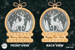 Christmas Snowglobe Ornaments SVG Bundle | Laser Cut | SVG Product Image 3