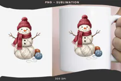Yarn snowman png design for T-shirts Product Image 3