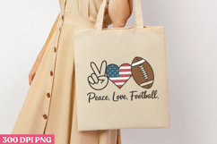 Peace Love Football PNG, America Football Sublima Product Image 1