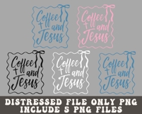Coquette Coffee and Jesus Png | Retro Christian Png Preppy Product Image 5